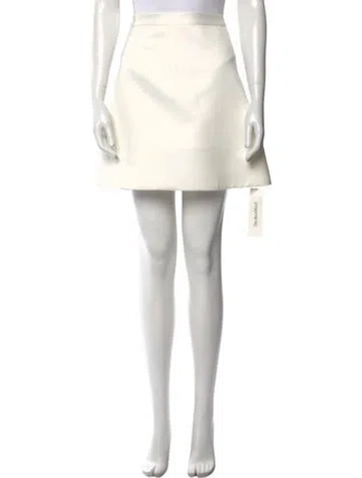 Pre-owned Lilia Stogova Mini Skirt In White