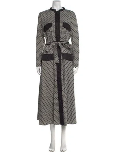 Pre-owned Lilia Stogova Printed Long Dress In Multi