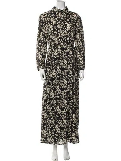 Pre-owned Lilia Stogova Silk Long Dress In Multi