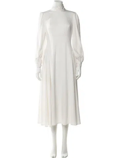 Pre-owned Lilia Stogova Square Neckline Long Dress In Neutral