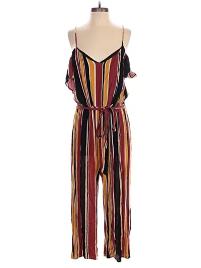 Pre-owned Lilian Jumpsuit In Burgundy