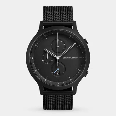 Lilienthal Berlin Chronograph All Black Mesh Black Matte