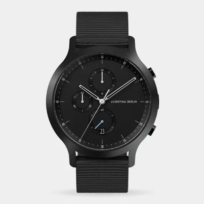 Lilienthal Berlin Chronograph All Black Textile Black