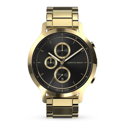 Lilienthal Berlin Chronograph Gold Black Stainless Steel Gold Glossy