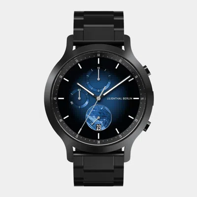 Lilienthal Berlin Chronograph Meteorite - Blue Flare Stainless Steel Black Matte