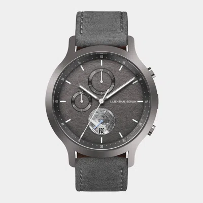 Lilienthal Berlin Chronograph Meteorite - Cosmic Gray - Leather Gray
