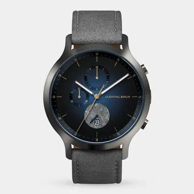 Lilienthal Berlin Chronograph Meteorite Iii Leather Gray