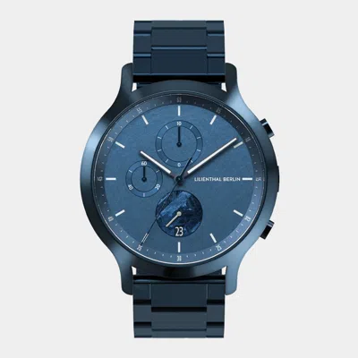 Lilienthal Berlin Chronograph Meteorite Stellar Blue - Stainless Steel Blue