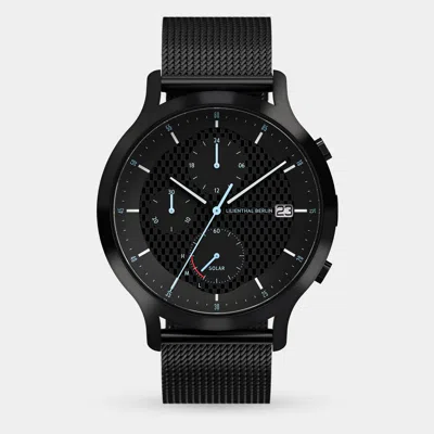 Lilienthal Berlin Chronograph Solar I Mesh Black Brushed