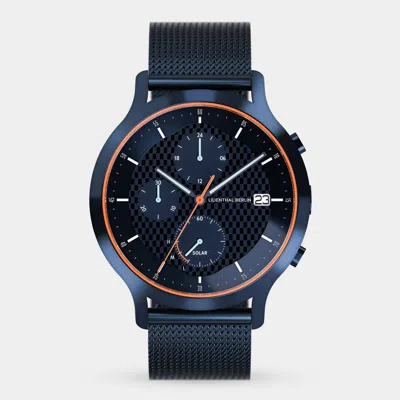 Lilienthal Berlin Chronograph Solar Iv Mesh Blue Brushed