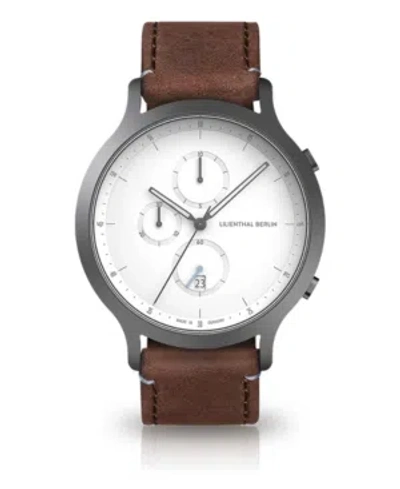 Lilienthal Berlin Chronograph With Brown Leather Watch 42mm