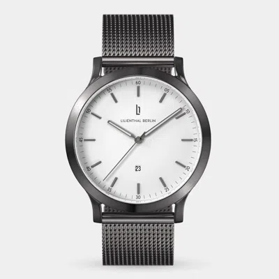 Lilienthal Berlin Huxley Dark Silver White Mesh Anthracite Brushed