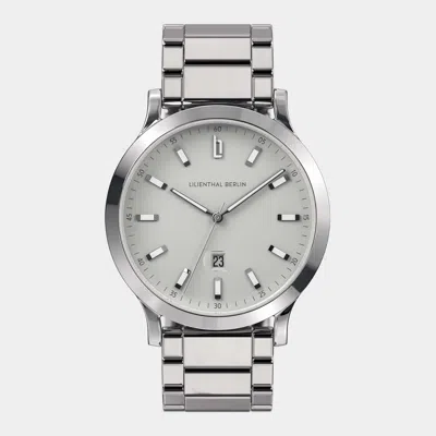 Lilienthal Berlin Huxley Ii Alabaster White Stainless Steel Silver Glossy