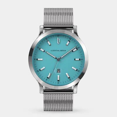 Lilienthal Berlin Huxley Ii Azure Blue Mesh Silver Glossy