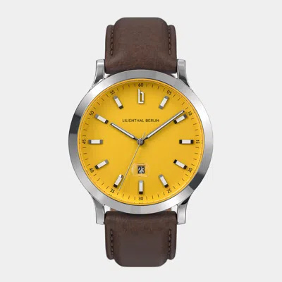 Lilienthal Berlin Huxley Ii Canary Yellow Leather Dark Brown