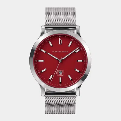 Lilienthal Berlin Huxley Ii Crimson Red Mesh Silver Glossy