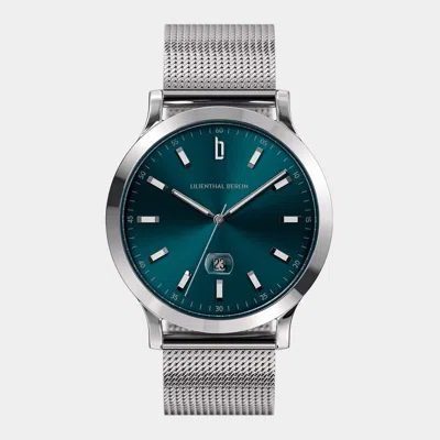 Lilienthal Berlin Huxley Ii Oceanic Teal Mesh Silver Glossy