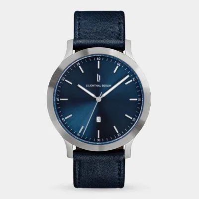 Lilienthal Berlin Huxley Silver Blue - Leather Blue