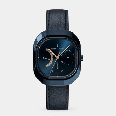 Lilienthal Berlin Multimatica Blue Rose Gold Leather Dark Blue