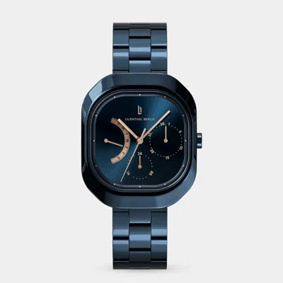 Lilienthal Berlin Multimatica Blue Rose Gold Stainless Steel Blue Glossy