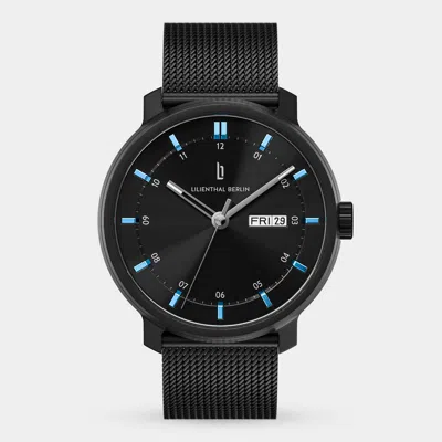 Lilienthal Berlin Neolux Day Date Black Blue Mesh Black Matte