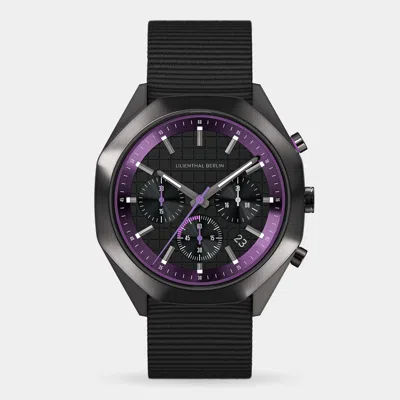 Lilienthal Berlin Octachrono Dark Silver Purple Textile Black
