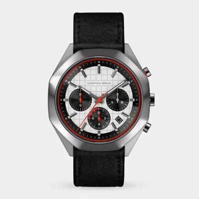 Lilienthal Berlin Octachrono Silver Red Leather Black
