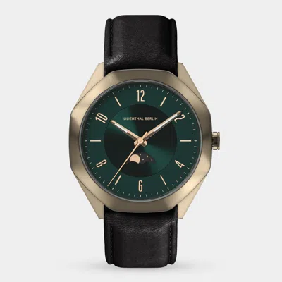 Lilienthal Berlin Octamoon Warm Gold Midnight Green Leather Black