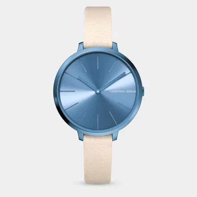 Lilienthal Berlin Rosalux Sky Blue Leather Pearl White