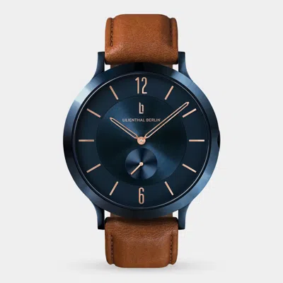 Lilienthal Berlin The Classic Blue Rose Gold Leather Light Brown