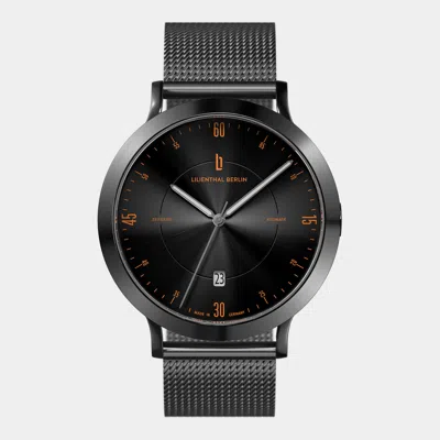 Lilienthal Berlin Zeitgeist Automatik Dark Silver Orange Mesh Anthracite Brushed