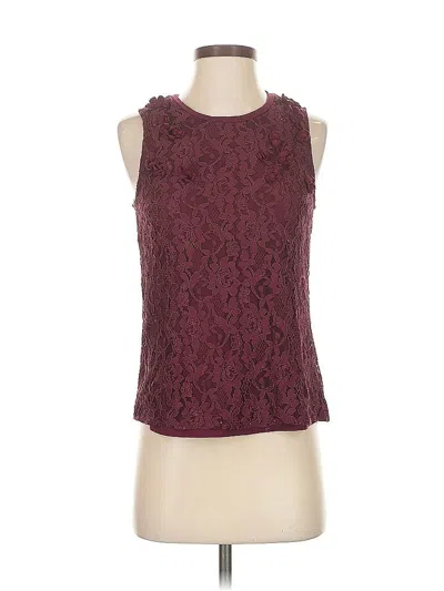 Pre-owned Lili's Closet Sleeveless Blouse In Burgundy