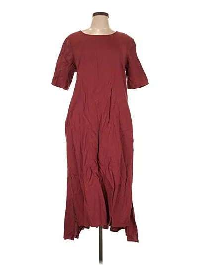 Pre-owned Lilith Casual Dress In Burgundy