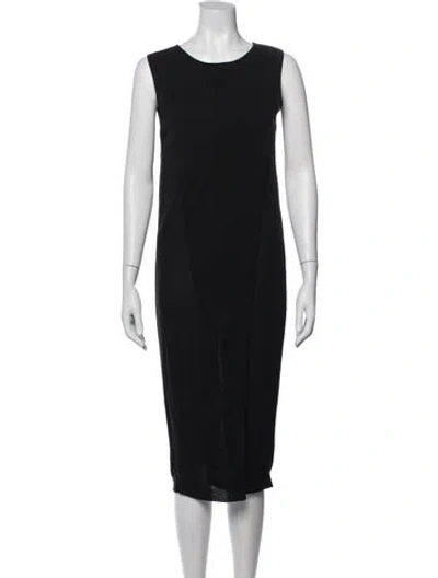 Pre-owned Lilith Crew Neck Knee-length Dress In Black