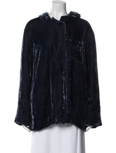 Pre-owned Lilith Faux Fur Jacket In Blue