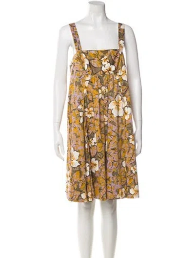 Pre-owned Lilith Floral Print Knee-length Dress In Multi