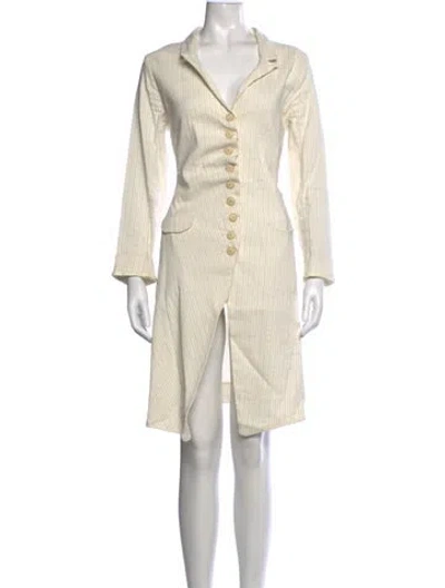 Pre-owned Lilith Linen Knee-length Dress In Neutrals