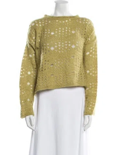 Pre-owned Lilith Mohair Bateau Neckline Sweater W/ Tags In Green