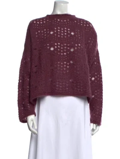 Pre-owned Lilith Mohair Bateau Neckline Sweater W/ Tags In Purple