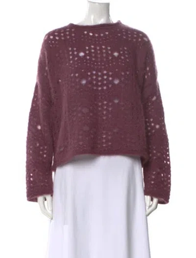 Pre-owned Lilith Mohair Bateau Neckline Sweater W/ Tags In Purple