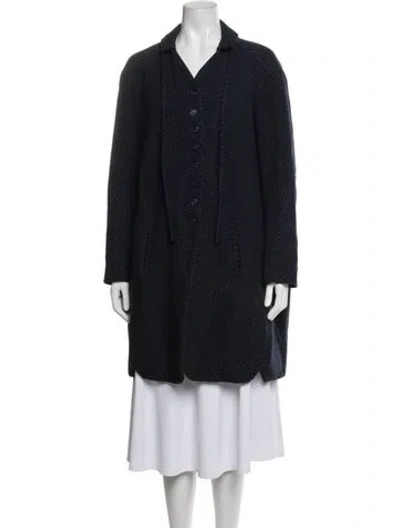 Pre-owned Lilith Patterned Coat In Blue