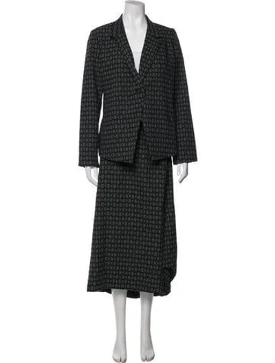 Pre-owned Lilith Patterned Skirt Suit In Black/grey