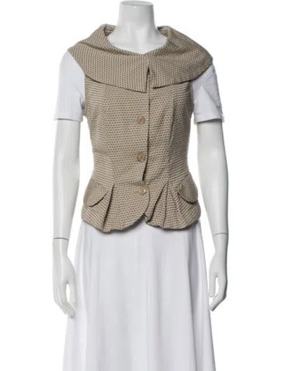 Pre-owned Lilith Patterned Vest In Neutrals