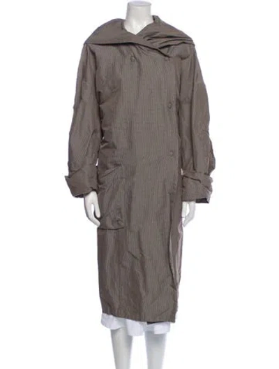 Pre-owned Lilith Plaid Print Parka In Neutral