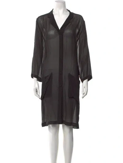 Pre-owned Lilith Polka Dot Print Long Dress In Black