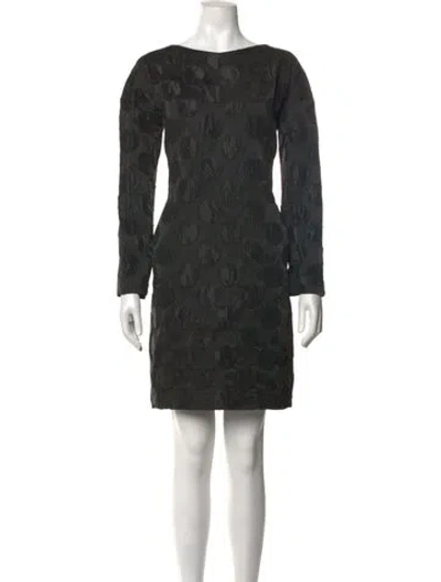 Pre-owned Lilith Polka Dot Print Mini Dress In Black