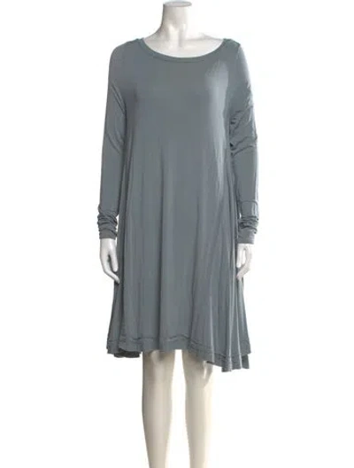 Pre-owned Lilith Scoop Neck Knee-length Dress In Blue