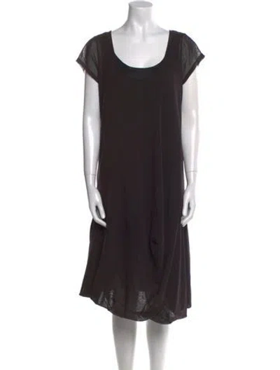 Pre-owned Lilith Scoop Neck Knee-length Dress In Purple