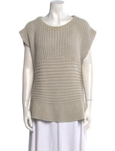 Pre-owned Lilith Scoop Neck Sweater In Neutral