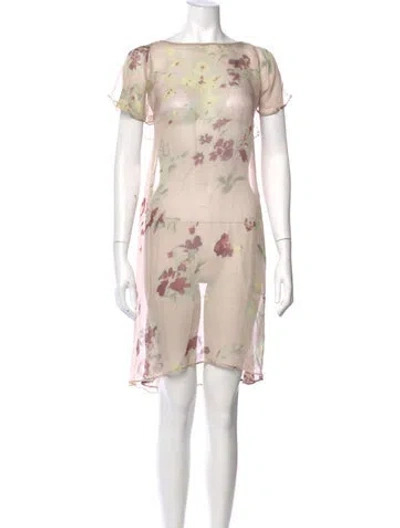 Pre-owned Lilith Silk Knee-length Dress In Pink